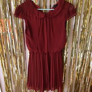 Orange dress with Peter Pan collar!